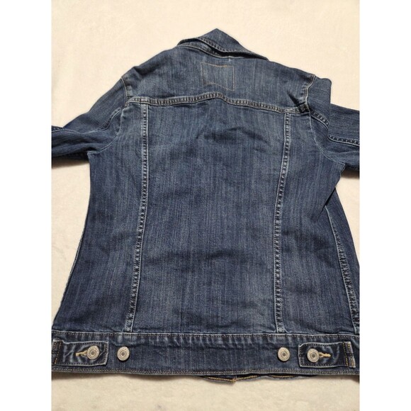 Levi’s Womens Medium Blue Trucker Denim Jacket Fitted with Stretch Button - Picture 3 of 8